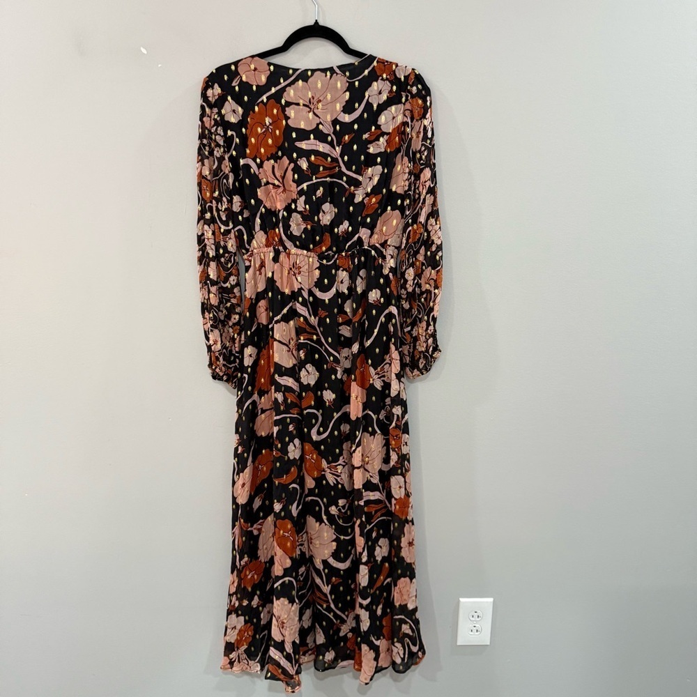 J Crew Collection Tie-Front Lurex Maxi in Floral - Picture 6 of 7